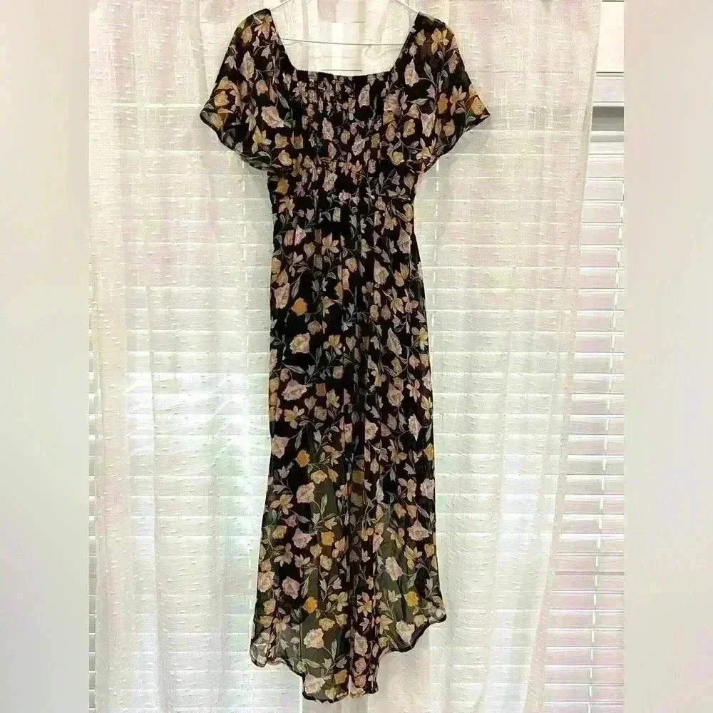 Lilly Rose Women's Multicolor Hi n Low Fit & Flare
Dress Stretch Size XSmall - Picture 2 of 3